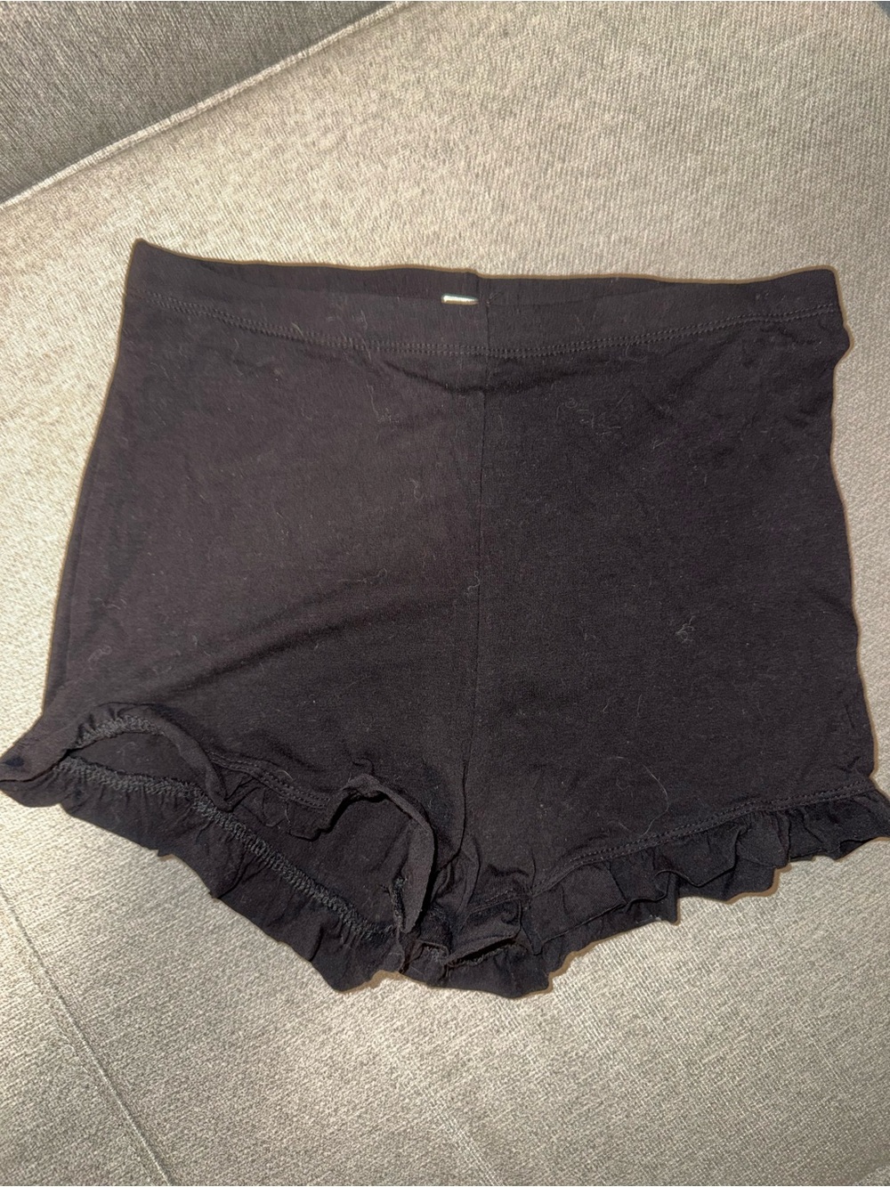 Black Ruffle Comfort Shorts